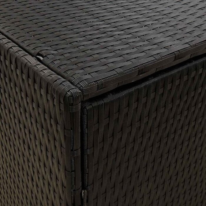 Vidaxl Gartenschrank aus Poly-Rattan 198x55,5x80cm Schwarz - 35% Rabatt