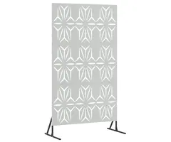 Vidaxl Sichtschutzwand 100x180cm, verzinkter Stahl, Blumenmuster - 46% Rabatt