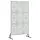 Sichtschutzwand 100 x 50 x 180 cm Stahl Silber - 34% Rabatt