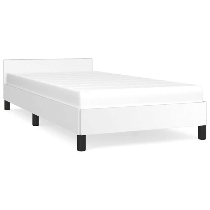 Vidaxl Bettgestell 90x190 cm, Kunstleder, Weiß - 34% Rabatt
