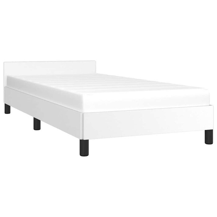 Vidaxl Bettgestell 90x190 cm, Kunstleder, Weiß - 34% Rabatt