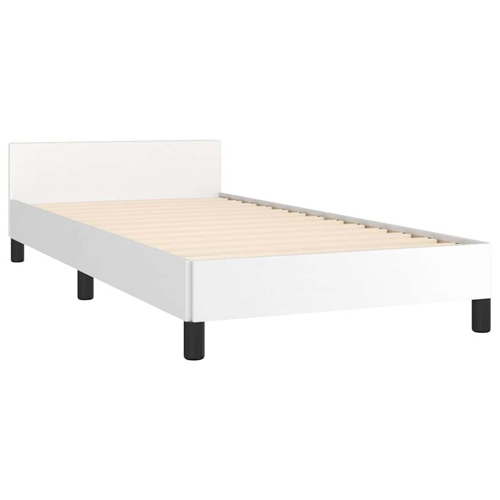 Vidaxl Bettgestell 90x190 cm, Kunstleder, Weiß - 34% Rabatt