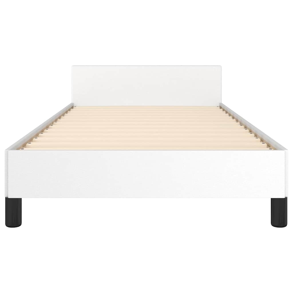 Vidaxl Bettgestell 90x190 cm, Kunstleder, Weiß - 34% Rabatt