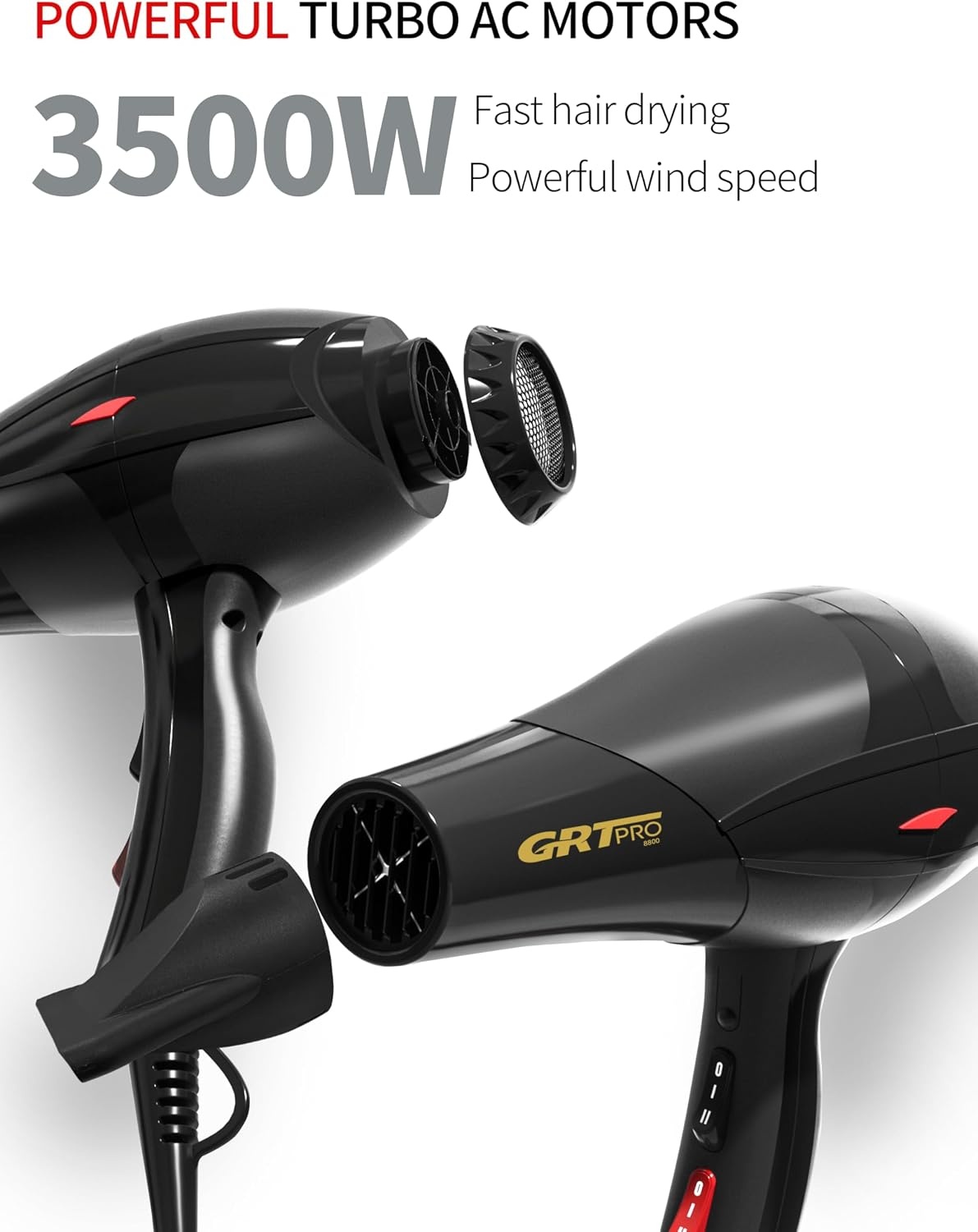 Profi-Ionen-Haartrockner 3500W mit Blaulicht - 33% Rabatt