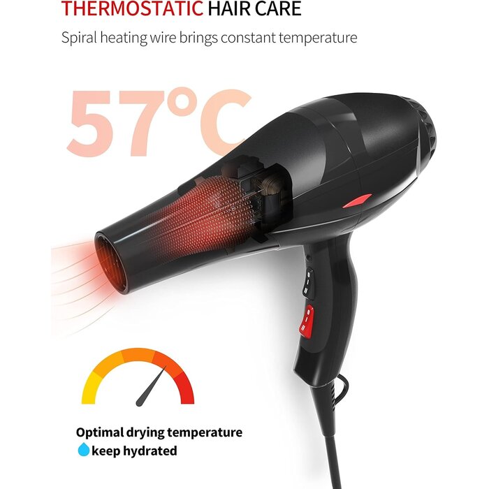 Profi-Ionen-Haartrockner 3500W mit Blaulicht - 33% Rabatt
