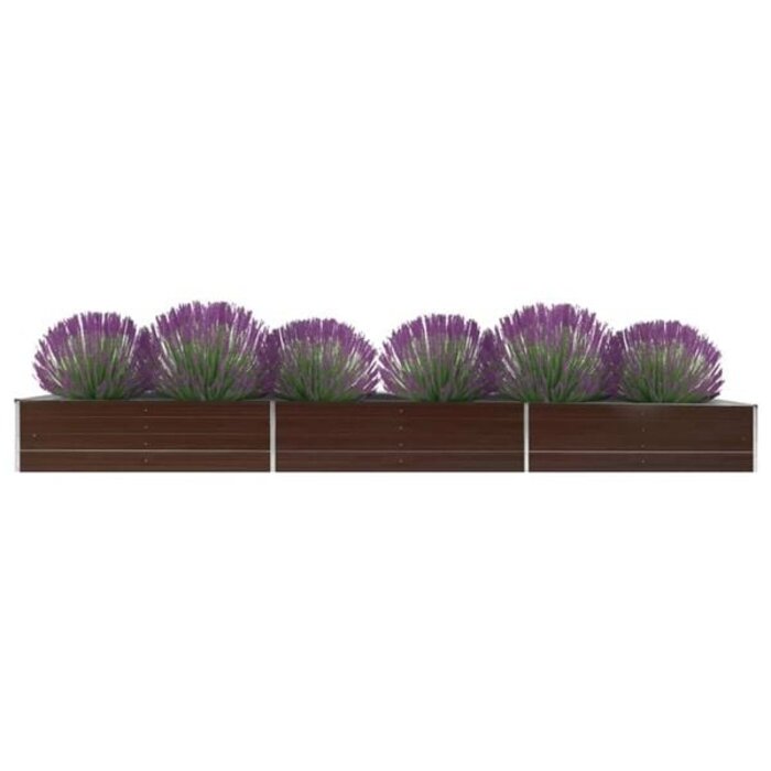 Vidaxl Hochbeet aus verzinktem Stahl 480x80x45cm Braun - 34% Rabatt