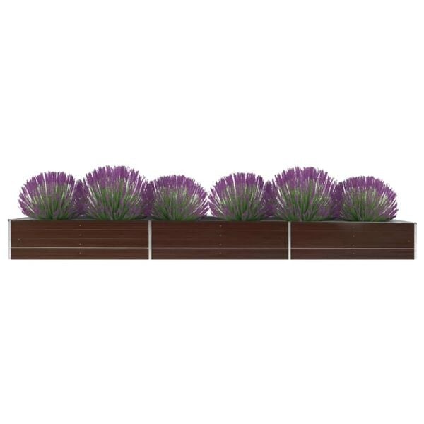 Vidaxl Hochbeet aus verzinktem Stahl 480x80x45cm Braun - 34% Rabatt