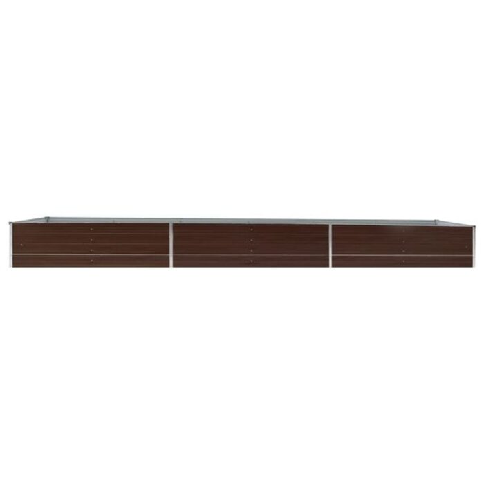 Vidaxl Hochbeet aus verzinktem Stahl 480x80x45cm Braun - 34% Rabatt