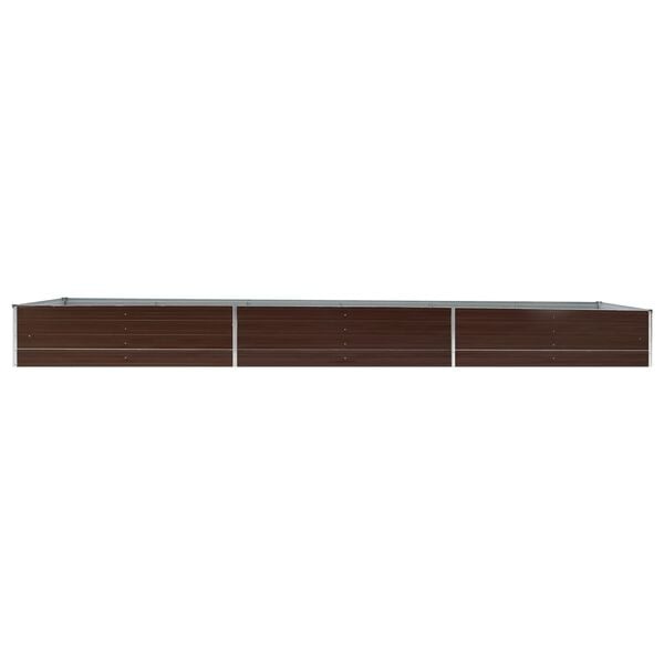 Vidaxl Hochbeet aus verzinktem Stahl 480x80x45cm Braun - 34% Rabatt
