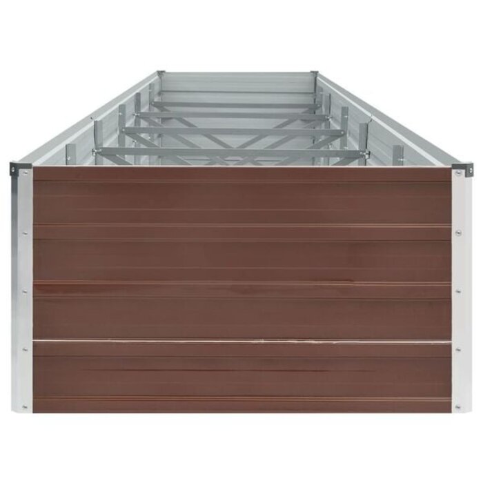 Vidaxl Hochbeet aus verzinktem Stahl 480x80x45cm Braun - 34% Rabatt