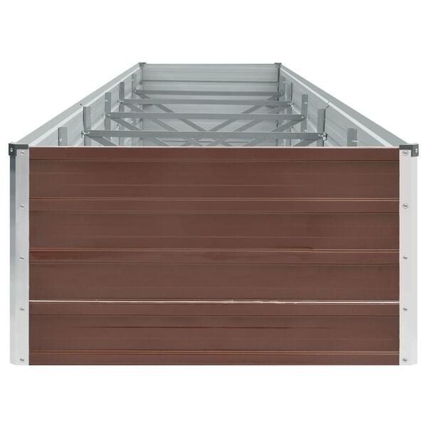 Vidaxl Hochbeet aus verzinktem Stahl 480x80x45cm Braun - 34% Rabatt