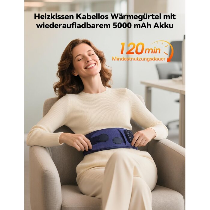 Rückenwärmegürtel mit Massage & Akku - 31% Rabatt - Kabellos & Wohltuend