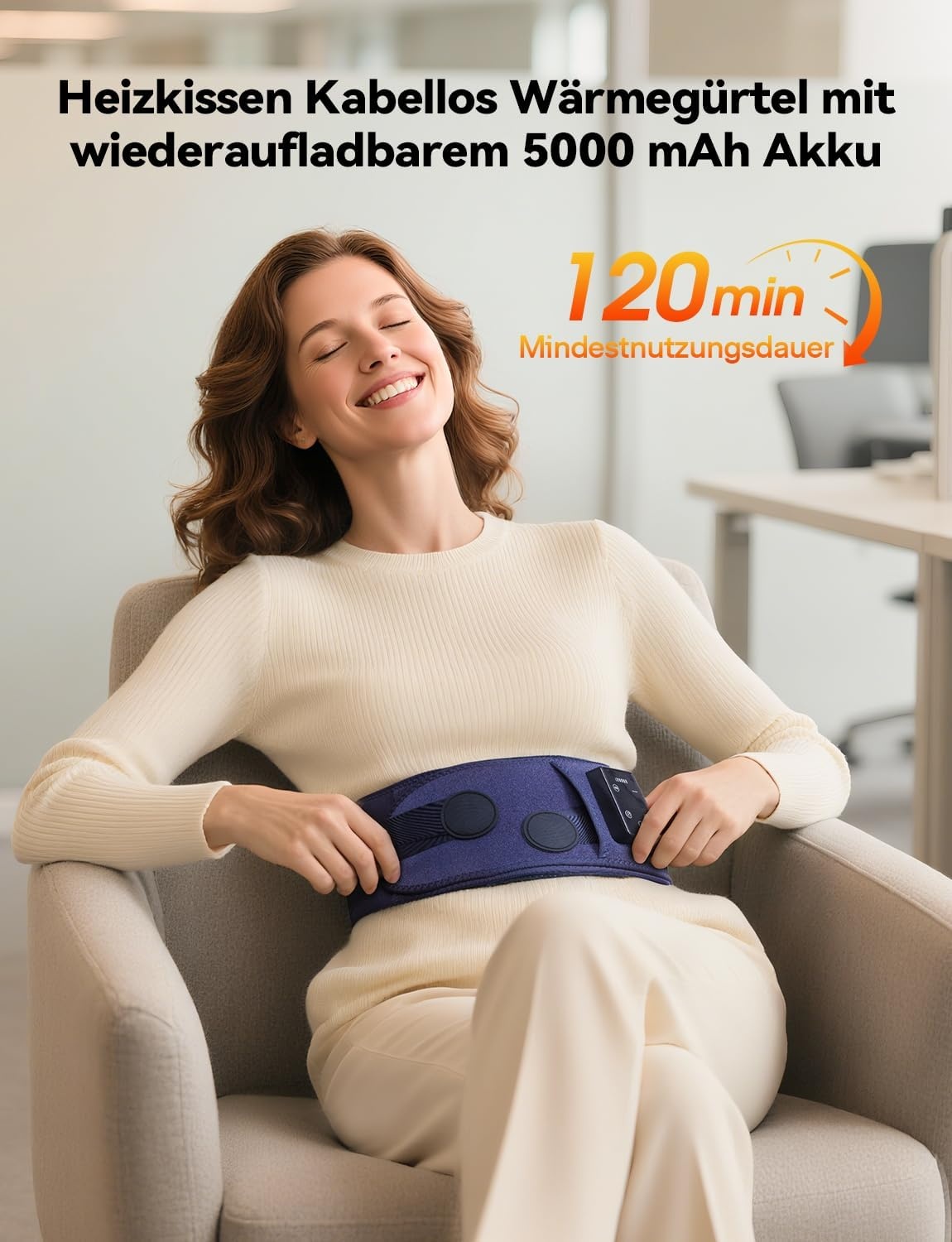 Rückenwärmegürtel mit Massage & Akku - 31% Rabatt - Kabellos & Wohltuend