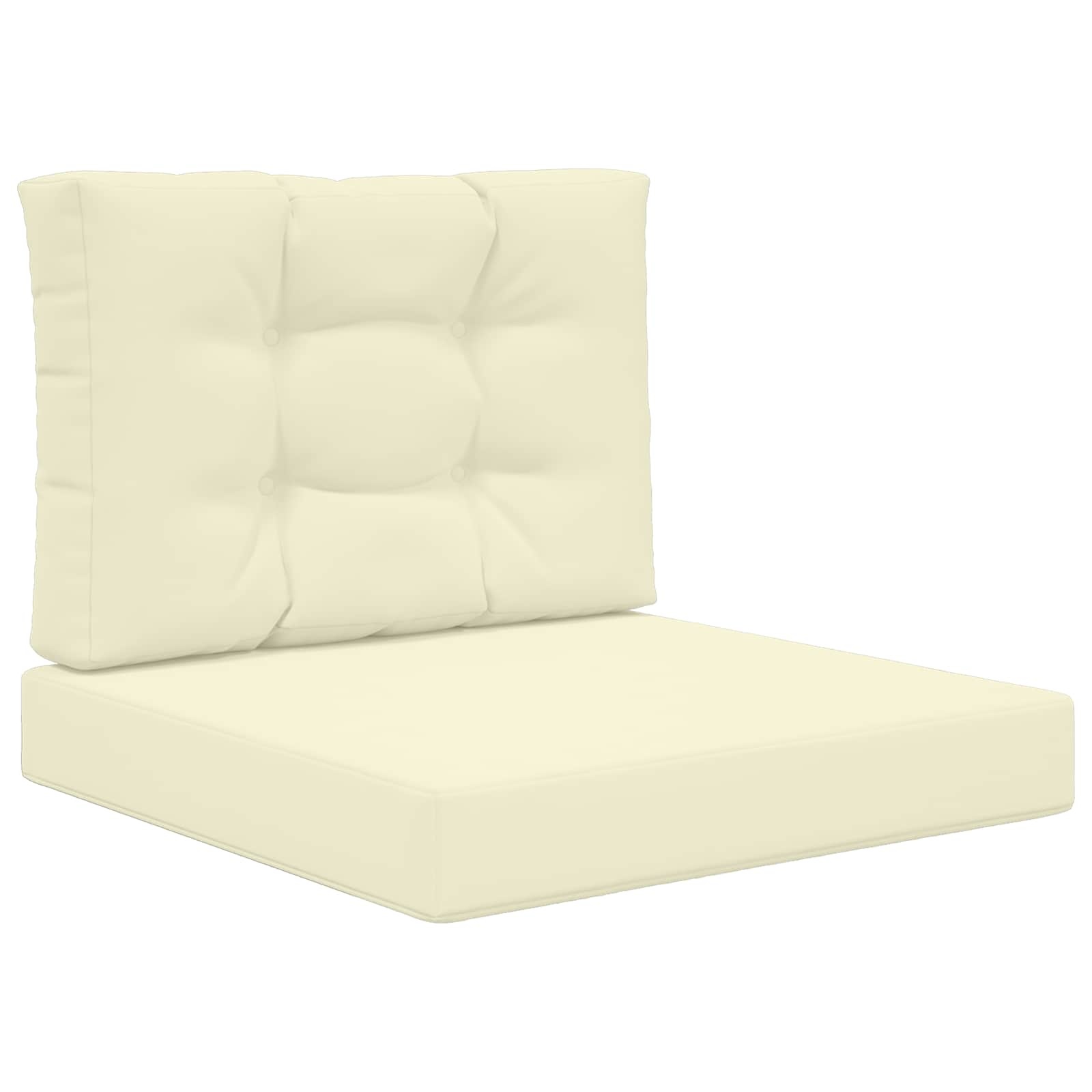 Vidaxl Außenkissen Set 60x60cm, Creme, für Loungebank - 32% Rabatt