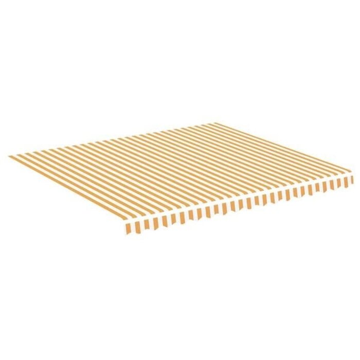 Vidaxl Markisenstoff Ersatzbespannung 4x3,5m Gelb-Weiß - 34% Rabatt