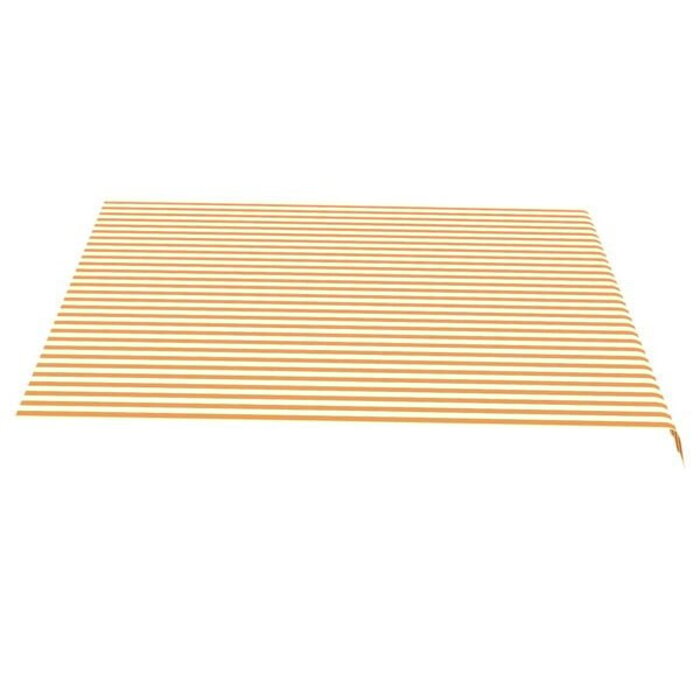 Vidaxl Markisenstoff Ersatzbespannung 4x3,5m Gelb-Weiß - 34% Rabatt