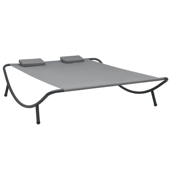 Vidaxl Loungebett Anthrazit 200x173cm - Gartenliege mit 51% Rabatt