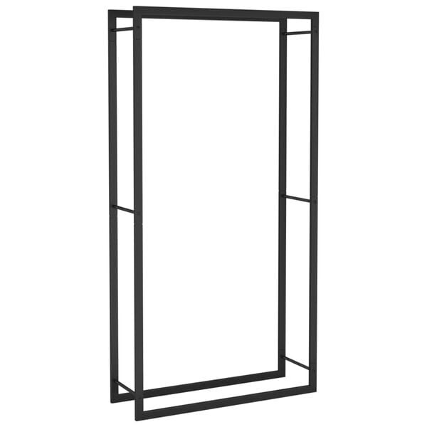 Vidaxl Brennholzregal 80x28x154 cm Stahl mattschwarz - 33% Rabatt