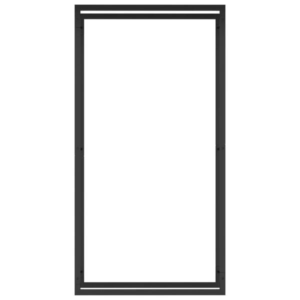 Vidaxl Brennholzregal 80x28x154 cm Stahl mattschwarz - 33% Rabatt