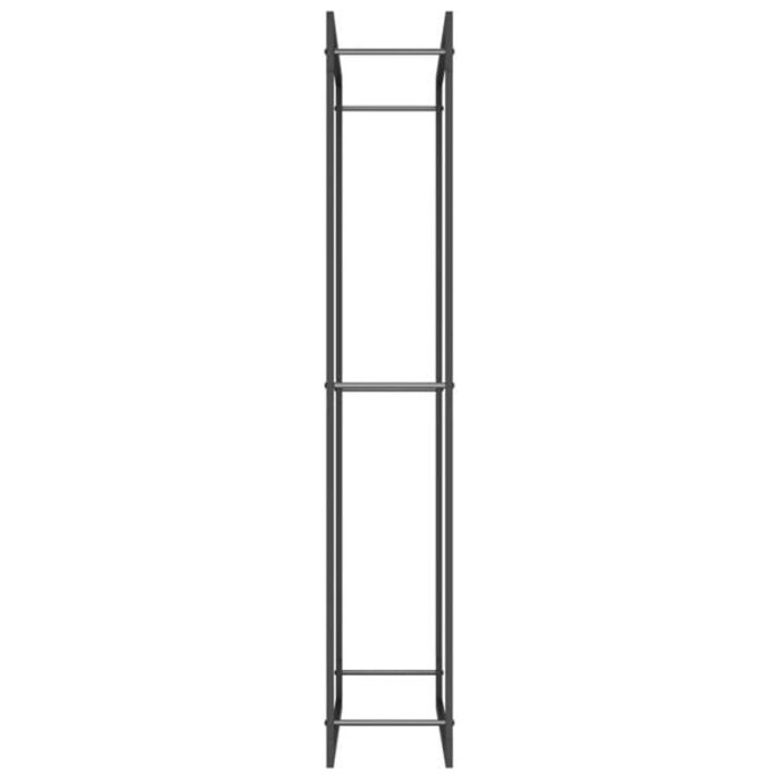Vidaxl Brennholzregal 80x28x154 cm Stahl mattschwarz - 33% Rabatt