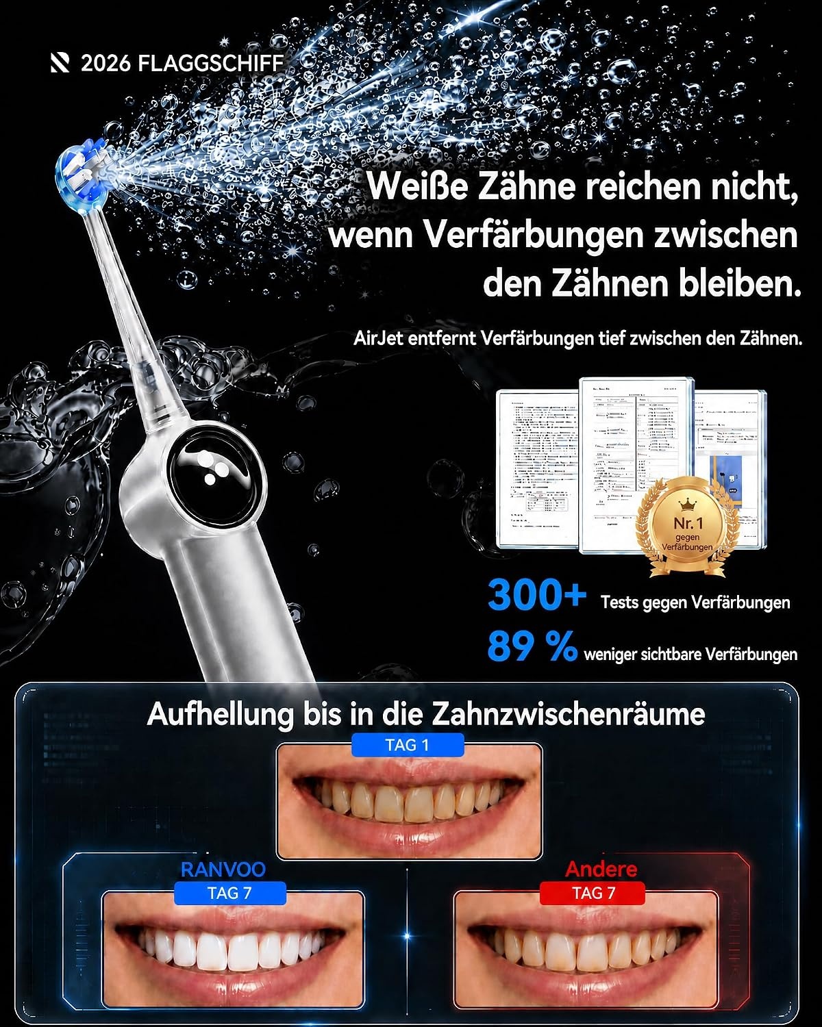Schallzahnbürste mit BubbleJet-Technologie - Dunkelgrau - 34% Rabatt