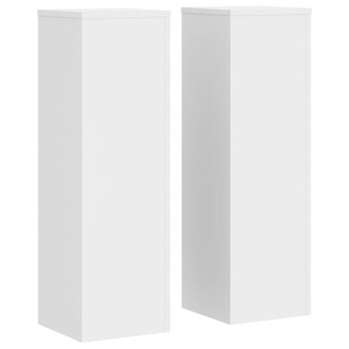 Vidaxl 2er Set Pflanzenständer 25x25x80 cm, Weiß - 37% Rabatt