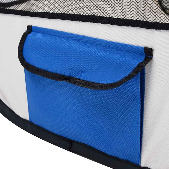 Vidaxl Hunde-Laufstall faltbar, 145x145x61 cm, Blau - 33% Rabatt