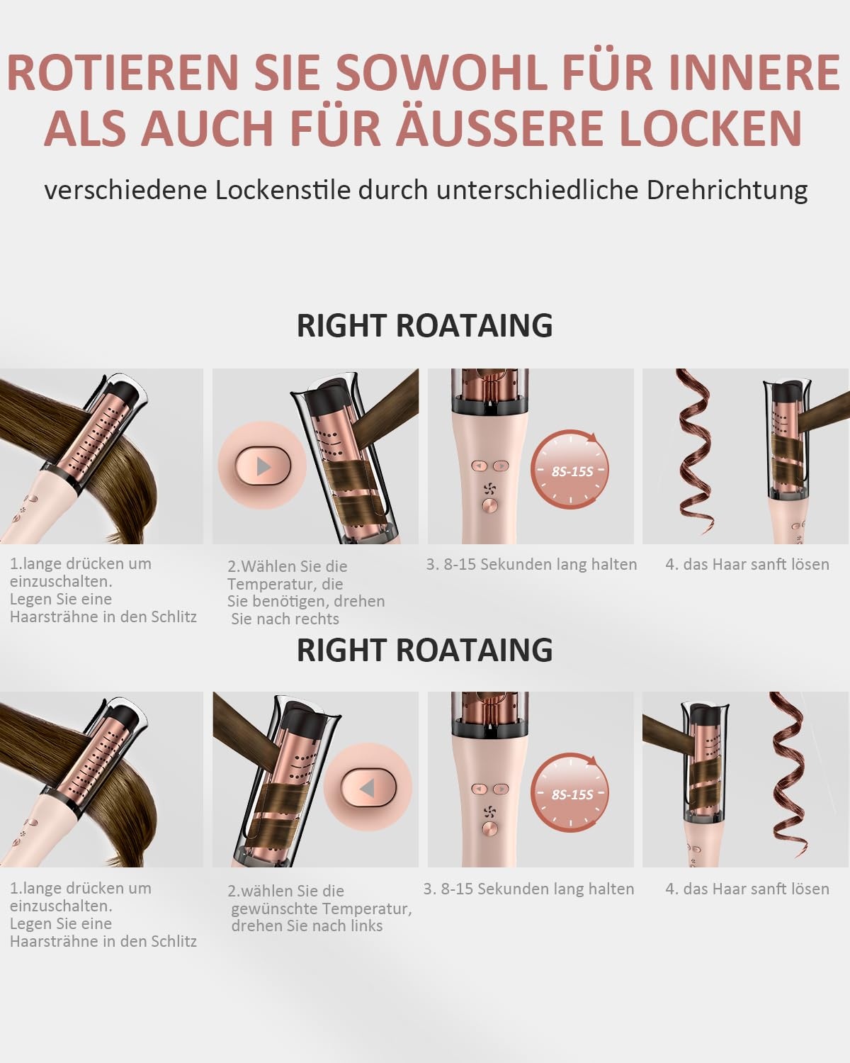 Automatischer Lockenstab mit Ionen-Technologie - 33% Rabatt