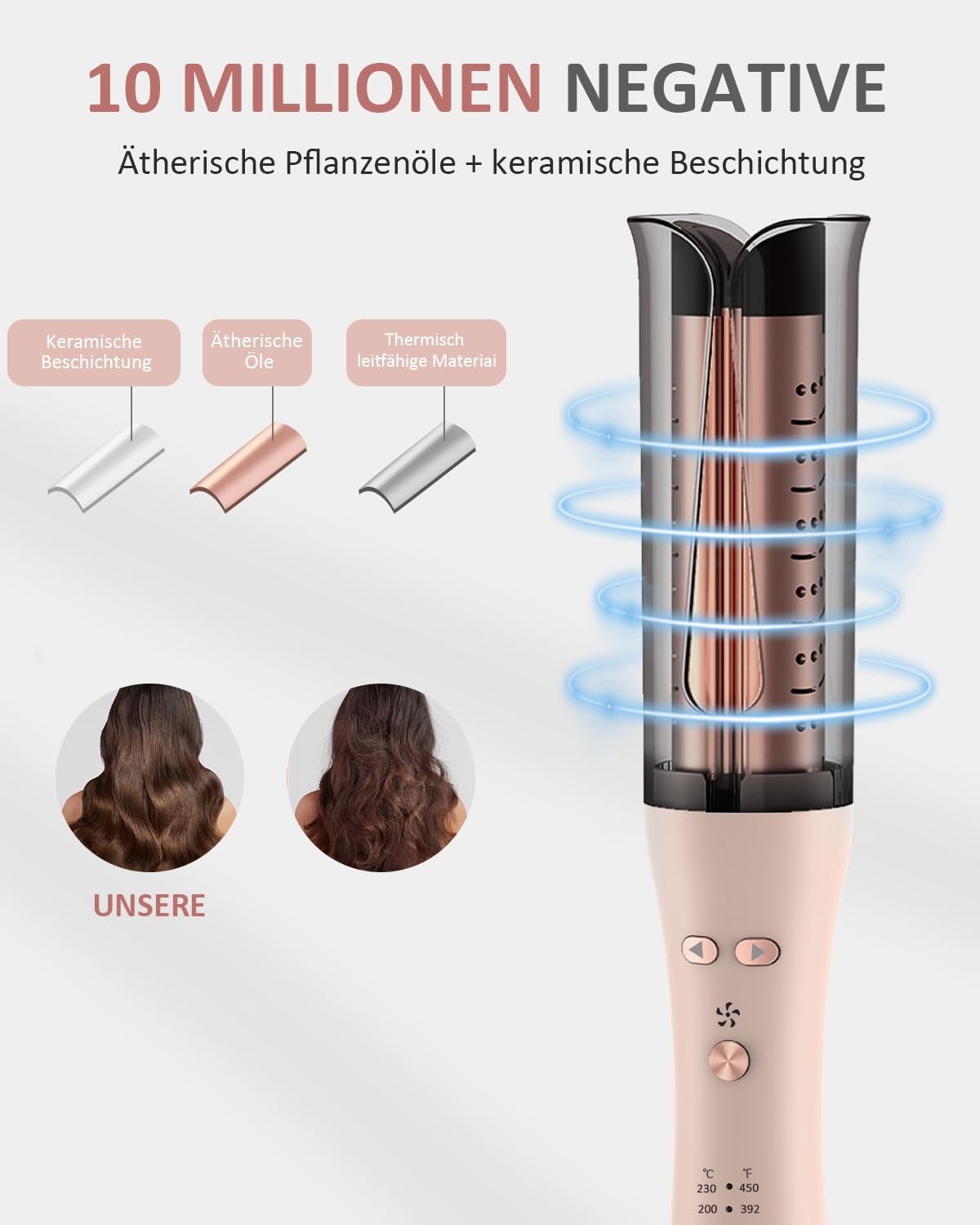 Automatischer Lockenstab mit Keramik - 33% Rabatt auf das Outlet-Angebot