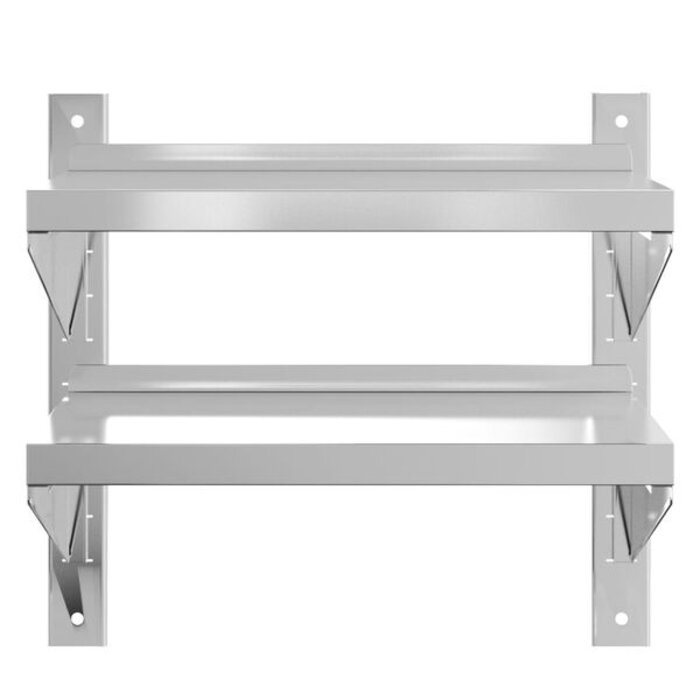 Vidaxl Wandregal 2-Ebenen, Edelstahl, 50x30x48 cm - 33% Rabatt