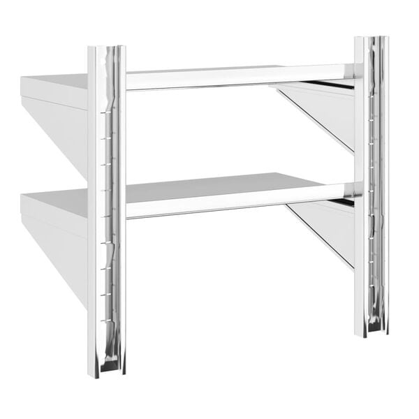 Vidaxl Wandregal 2-Ebenen, Edelstahl, 50x30x48 cm - 33% Rabatt