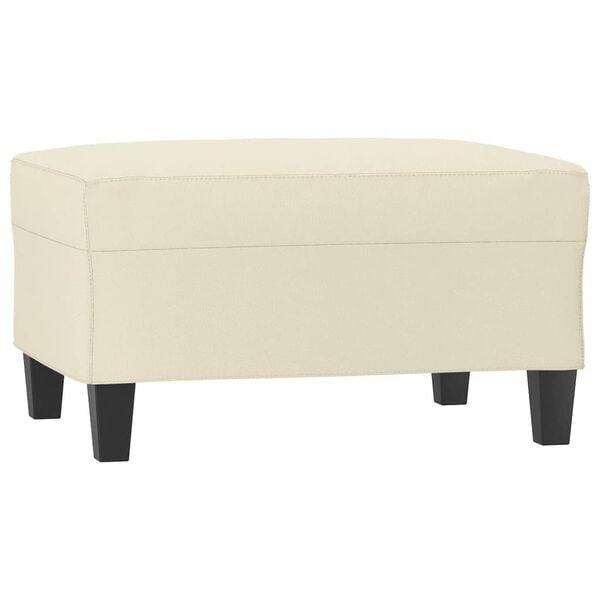 Vidaxl Eleganter Fußhocker in Creme - Kunstleder - 70x55x41 cm - 34% Rabatt