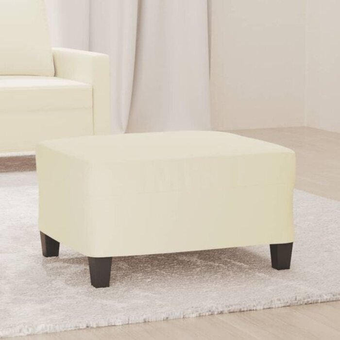 Vidaxl Eleganter Fußhocker in Creme - Kunstleder - 70x55x41 cm - 34% Rabatt