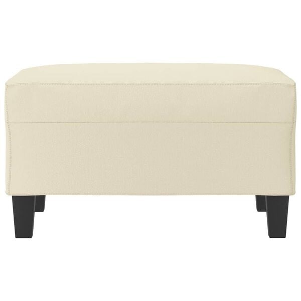 Vidaxl Eleganter Fußhocker in Creme - Kunstleder - 70x55x41 cm - 34% Rabatt