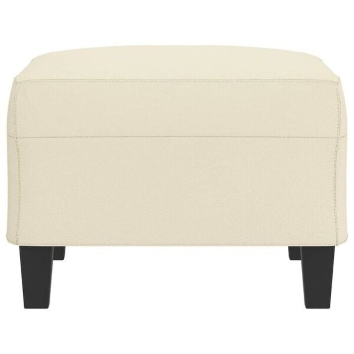 Vidaxl Eleganter Fußhocker in Creme - Kunstleder - 70x55x41 cm - 34% Rabatt
