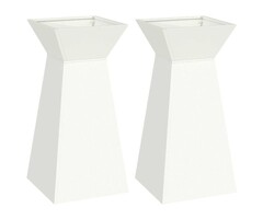 Vidaxl Säulen-Pflanzkübel 2er Set Weiß 35x73 cm - 51% Rabatt