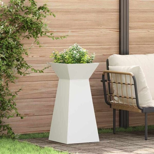Vidaxl Säulen-Pflanzkübel 2er Set Weiß 35x35x73cm - 34% Rabatt - Ausgepackt