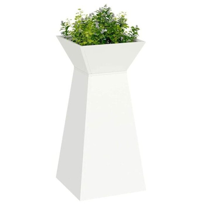 Vidaxl Säulen-Pflanzkübel 2er Set Weiß 35x35x73cm - 34% Rabatt - Ausgepackt
