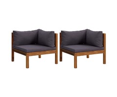Vidaxl Modulares Akazienholz-Ecksofa 2-tlg. - 47% Rabatt