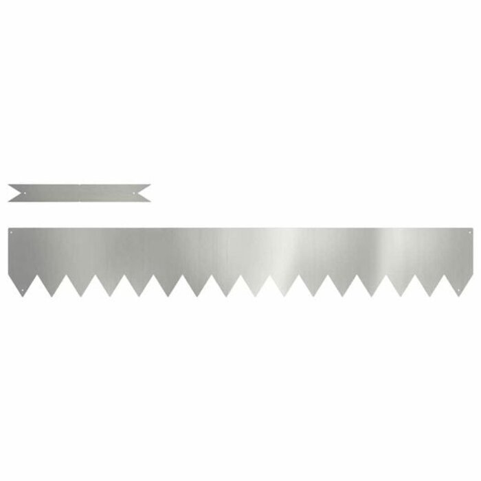 Vidaxl Beetkanten aus verzinktem Stahl, 30-tlg. Set, 100x15 cm - 34% Rabatt