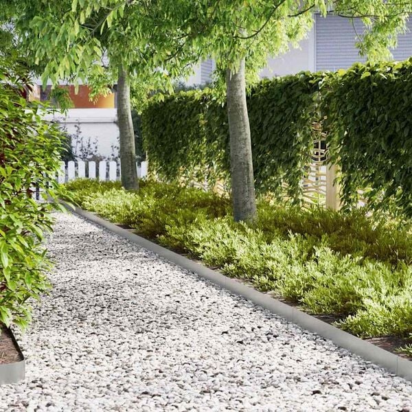 Vidaxl Beetkanten aus verzinktem Stahl, 30-tlg. Set, 100x15 cm - 34% Rabatt