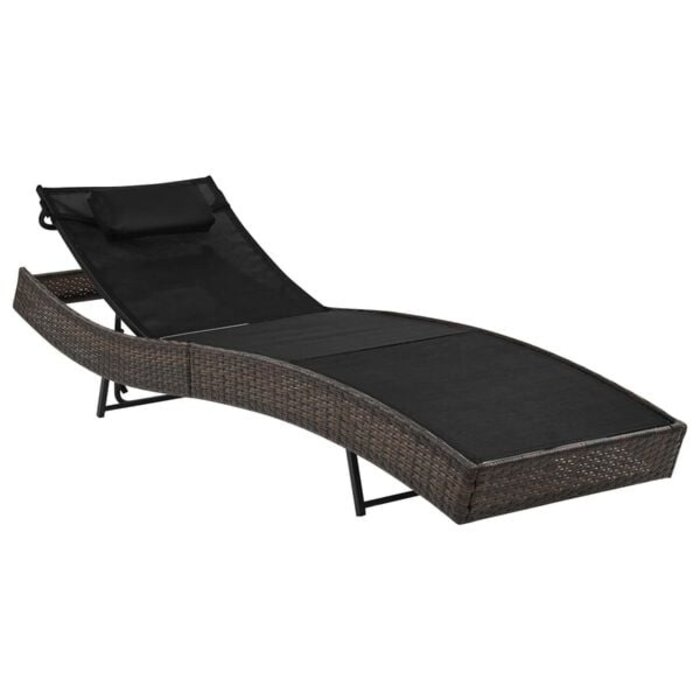 Vidaxl Polyrattan Sonnenliege Braun - Verstellbar - 34% Rabatt - Nur 1 verfügbar