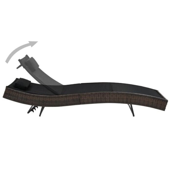 Vidaxl Polyrattan Sonnenliege Braun - Verstellbar - 34% Rabatt - Nur 1 verfügbar