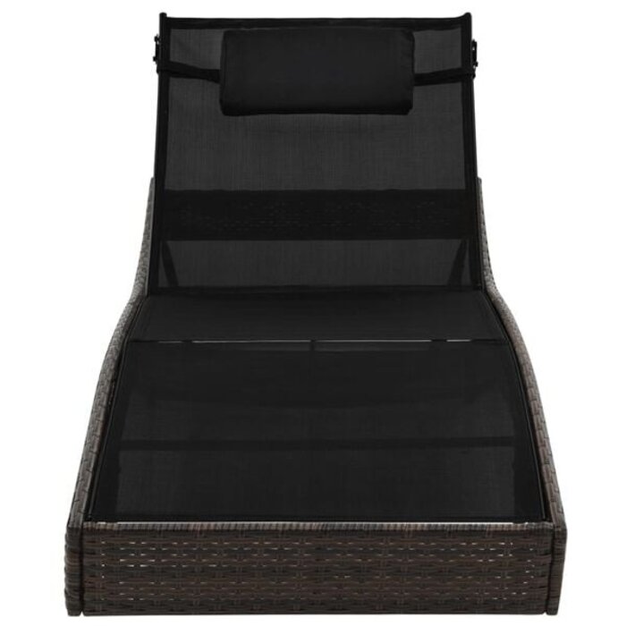 Vidaxl Polyrattan Sonnenliege Braun - Verstellbar - 34% Rabatt - Nur 1 verfügbar