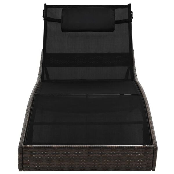 Vidaxl Polyrattan Sonnenliege Braun - Verstellbar - 34% Rabatt - Nur 1 verfügbar
