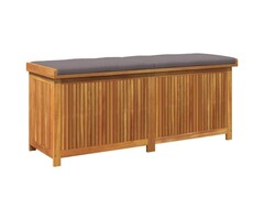 Vidaxl Garten-Kissentruhe Akazienholz mit Sitzkissen - 150cm - 47% Rabatt