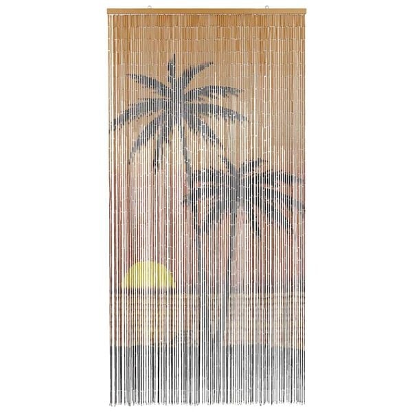Vidaxl Bambus-Türvorhang mit Palmen-Motiv 90x220 cm - 33% Rabatt