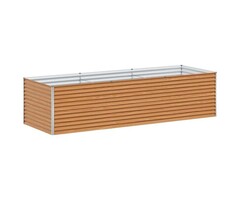 Vidaxl Großes Hochbeet aus verzinktem Stahl 290x100x68cm, hellbraun - 46% Rabatt