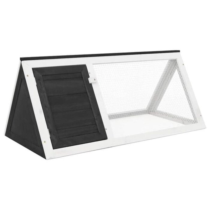 Vidaxl Kaninchenstall aus Holz grau 98x50x41cm - 33% Rabatt auf Ausgepackt-Modell