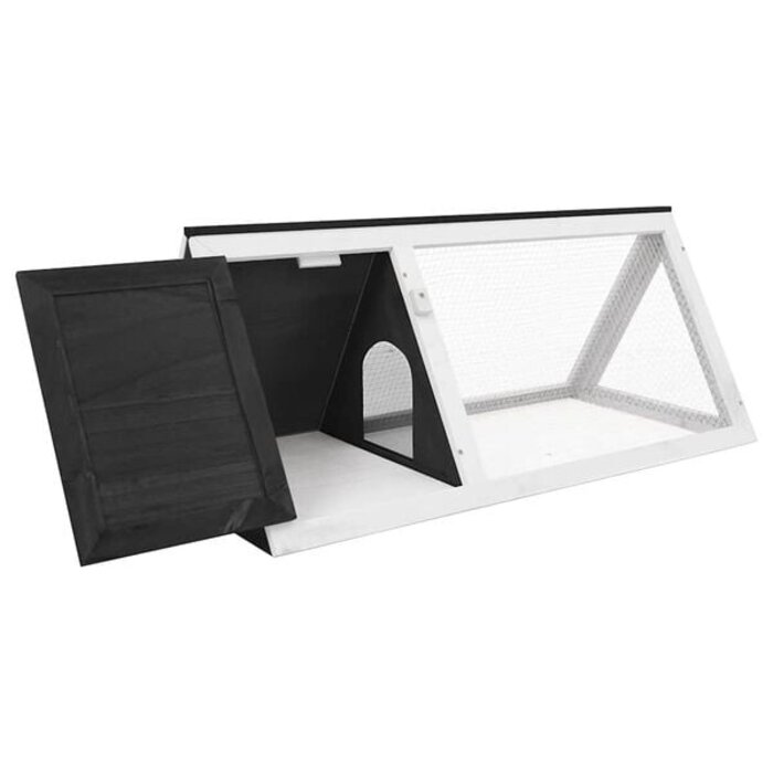 Vidaxl Kaninchenstall aus Holz grau 98x50x41cm - 33% Rabatt auf Ausgepackt-Modell